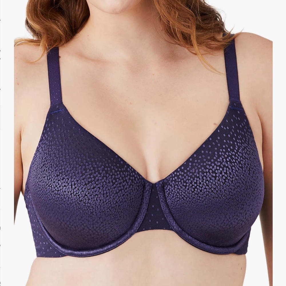 Wacoal Textured Full-Coverage Underwire Bra in Deep Purple